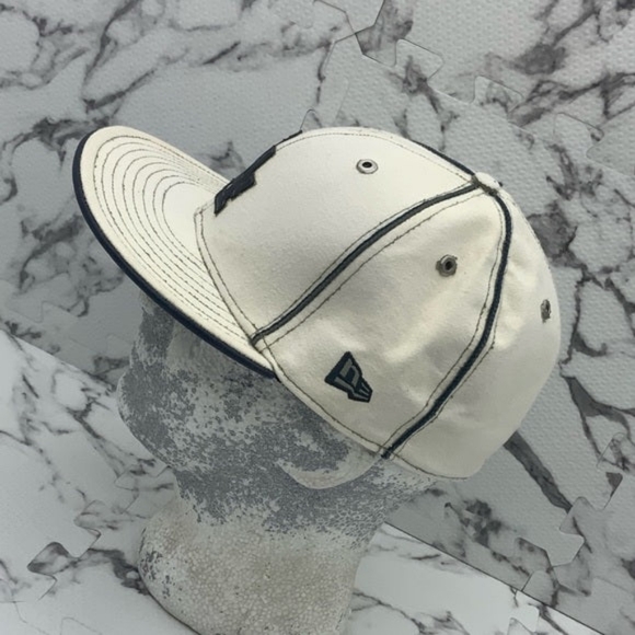 Men's New Era Cap Vintage Off White | Navy 59FIFTY LA Dodgers MLB NWT - Picture 3 of 5